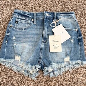 KanCan Blue Distressed Jean Shorts